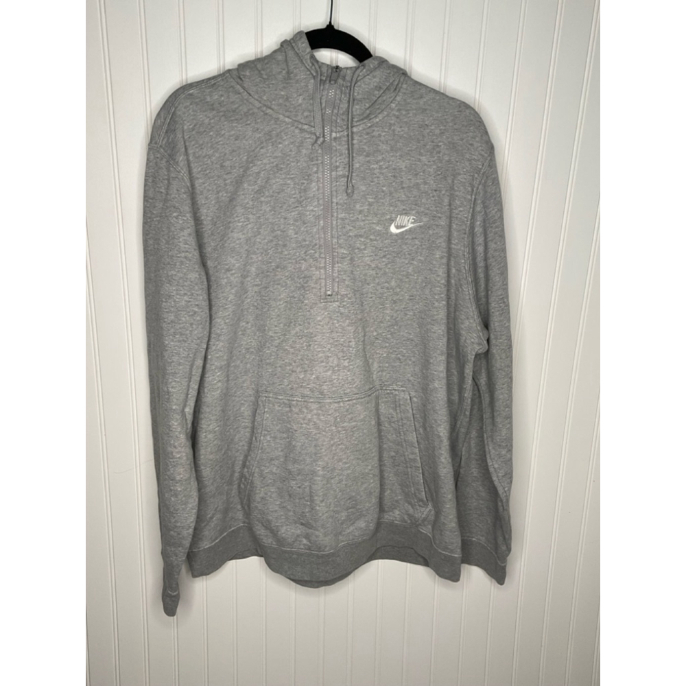 Men's Nike Gray Half-Zip Pullover Hoodie XXL